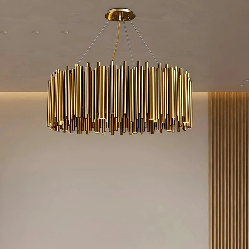Modern Luxury Ironware Pendant Chandelier D60-120cm 86-195W Dimmable Remote AC 90-265V
