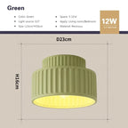 Nordic Resin LED Ceiling Light E27 Surface Mount Perforated Anti-Glare Bedroom Living Room