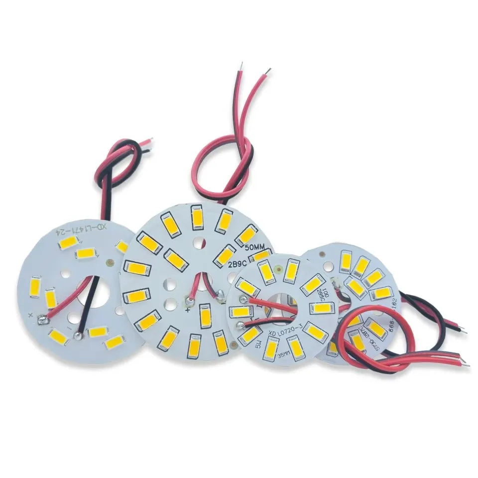 12W SMD5730 Round LED Lamp Board 55mm 65mm 85mm 100mm DC 36-39V 280-300mA 3-Color