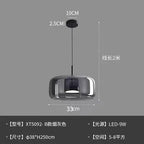 Nordic Minimalist Iron Glass Pendant Chandelier E26 E27 38cm Single Head Dimmable AC 90-260V