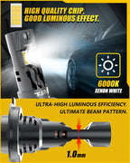 KaTur H1 H3 H4 H7 H8 H11 9005 9012 LED Headlight Bulb 6500K 360° Plug-Play 12V 2 Pack