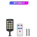 Solar LED Street Light PIR Motion Sensor 3 Modes Remote Control IP65 ABS 6V 5W Panel 4 to 8 Panel Configurations Garden Courtyard
