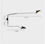 3-Arm Tripod LED Floor Lamp E26 Art Deco Iron Copper Bronze Remote Control Dimmable AC 90-260V Adjustable Spider Standing Lamp Bedroom Living Room