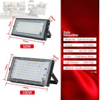 LED Flood Light 50W 100W SMD2835 CRI 85+ 180° IP65 AC 110-240V Warm Cool White 2-Year