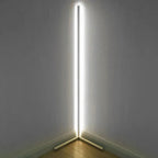 LED Corner Floor Lamp 16-20W DC 12V AC 100-240V 142cm 5050 120 LED Touch Switch Aluminum Iron Acrylic White Black Warm White Cool White Remote