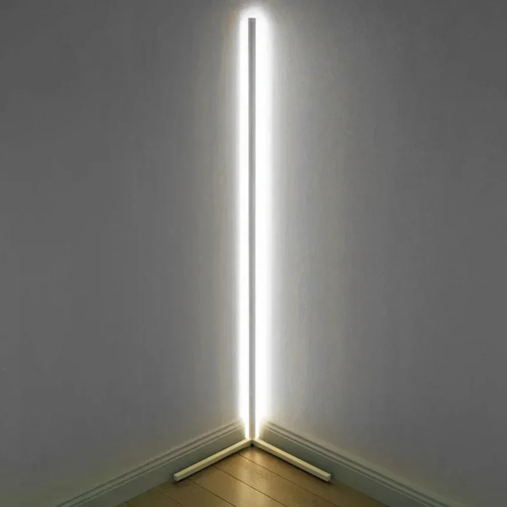 LED Corner Floor Lamp 16-20W DC 12V AC 100-240V 142cm 5050 120 LED Touch Switch Aluminum Iron Acrylic White Black Warm White Cool White Remote