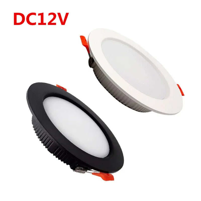 DC 12V LED Recessed Downlight 3W 5W 7W 9W 12W 15W 18W Dimmable IP44 120° Indoor