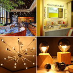 G45 Silver Globe LED Filament Bulb 4W 320lm CRI 90+ 2700K 360° E26 E12 AC 110-240V 6-Pack