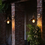 Vintage Iron IP65 Outdoor LED Wall Lamp E26 E27 D24-30cm Black Archaize Silver Gold AC 90-260V