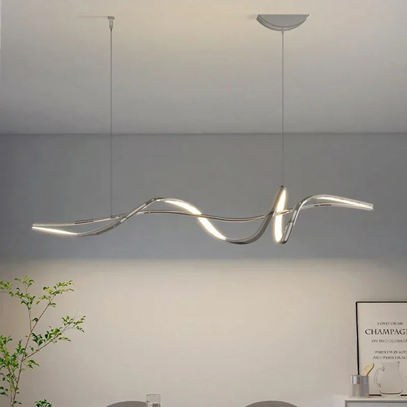 Modern Minimalist Dimmable LED Pendant Light 30W 35W Iron Acrylic White Black AC 90-265V