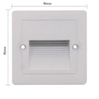 3W IP65 LED Recessed Stair Step Light AC 100-240V Sand White Black Gray 50,000hr Wall Lamp