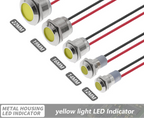 IP65 Waterproof Metal LED Indicator Pilot Light Copper 6mm 8mm 10mm 12mm 14mm 16mm 19mm 22mm 3V 12V 24V Signal Lamp Panel Mount