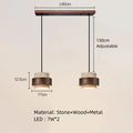 Modern Minimalist Natural Stone E26 E27 Pendant Lamp White Gray Through-Carved AC 90-260V