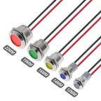 IP65 Waterproof Metal LED Indicator Pilot Light Copper 6mm 8mm 10mm 12mm 14mm 16mm 19mm 22mm 3V 12V 24V Signal Lamp Panel Mount