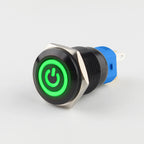 IP65 Waterproof Illuminated Metal Push Button Switch 16mm 19mm 22mm 3A Momentary or Latching LED 3-220V Black Aluminum Alloy 1NO1NC