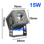 IP65 COB LED Flood Light 15W 20W 30W 40W CRI 92 Brushed Aluminum AC 85-260V or DC 24V Warm White Cool White Outdoor Landscape Spotlight
