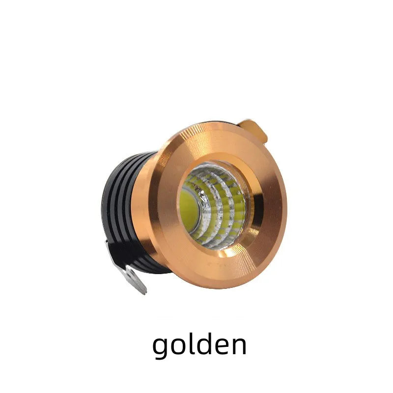 Mini Dimmable LED Recessed Downlight 3W 60-Degree IP44 D37mm 30mm Cutout 110-220V