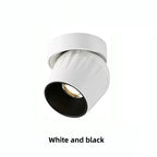 Dimmable COB LED Surface Mounted Downlight 7W 12W 15W Frosted Aluminum CRI 90 25 to 45 Degree Adjustable AC 85-265V Black Kitchen Bedroom