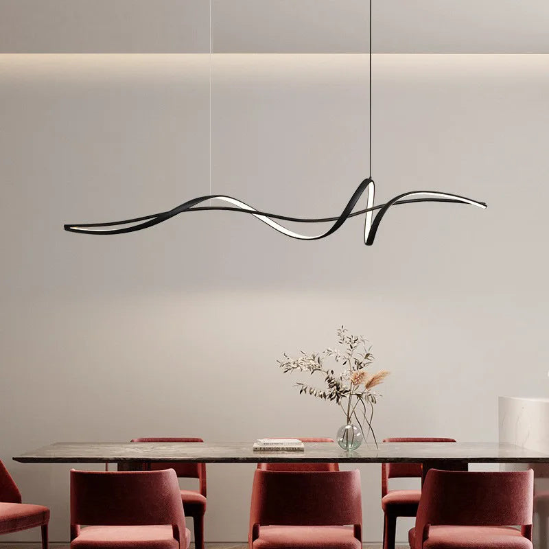 Modern Minimalist Dimmable LED Pendant Light 30W 35W Iron Acrylic White Black AC 90-265V