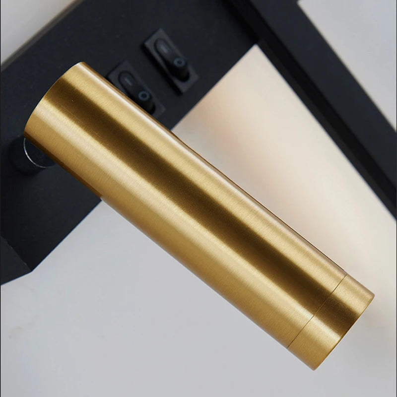 LED Reading Wall Lamp 6W 360-Degree Adjustable With Switch Nordic Bedroom Hotel Decor