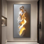 Modern Abstract Painting LED Wall Lamp Crystal Dimmable Remote AC 90-260V Living Room