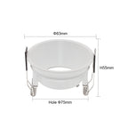 GU10 MR16 Recessed Downlight Mounting Frame Socket 83mm Cover 75mm Cutout White Black