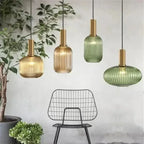Nordic Glass LED Pendant Light E26 Single Head Cord Pendant Metal AC 90-260V Kitchen Island Bedroom Restaurant Cafe Hotel