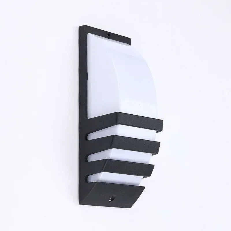 IP65 LED Outdoor Wall Lamp 6W Aluminum High Transparency Shade Radar Motion Sensor AC 85-265V Porch Exterior Wall Light