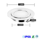 Ultra-Thin Mini LED Recessed Spotlight 3W 5W DC12V 24V OSRAM 304 Stainless Steel IP65