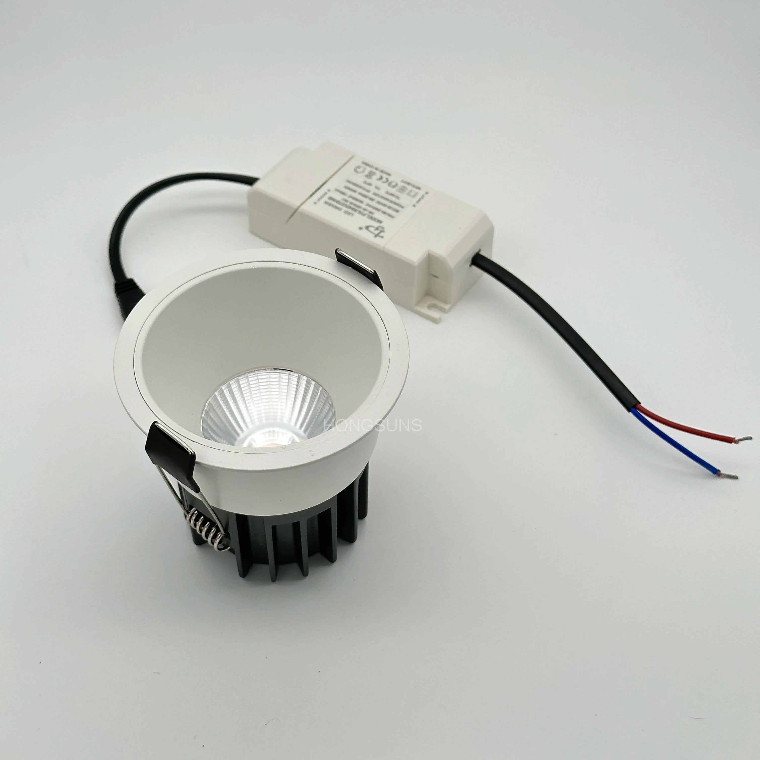 Dimmable COB LED Recessed Downlight 5W 7W 9W 12W 15W 18W CRI 95 120-130lm/W 85-265V