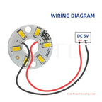 5V DC LED Light Board SMD5730 ≤3W 6 LEDs D31mm 9-Color 10-Pack Aluminum Substrate RoHS