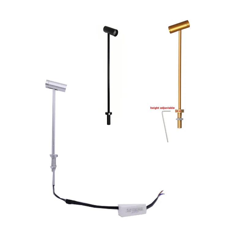 LED Showcase Spotlight 3W/LED 25° Rotatable AC 85-265V Warm Neutral Cool White Silver Black Gold