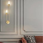 Nordic Minimalist G9 Wall Lamp Iron Black Gold Up Down Touch Switch AC 90-260V 2-Light