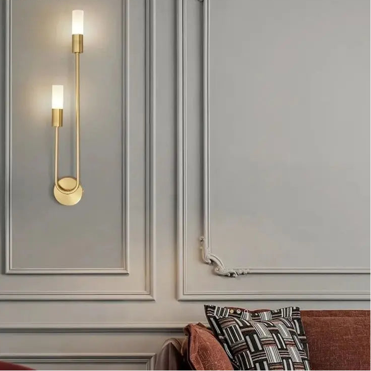 Nordic Minimalist G9 Wall Lamp Iron Black Gold Up Down Touch Switch AC 90-260V 2-Light