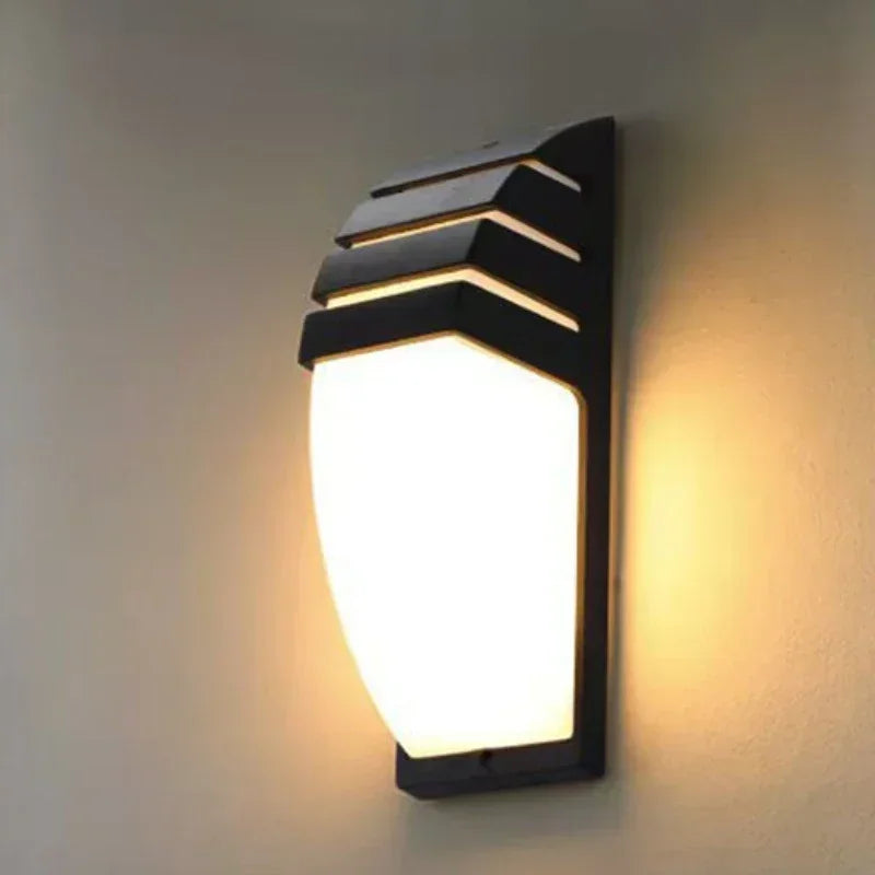 IP65 LED Outdoor Wall Lamp 6W Aluminum High Transparency Shade Radar Motion Sensor AC 85-265V Porch Exterior Wall Light