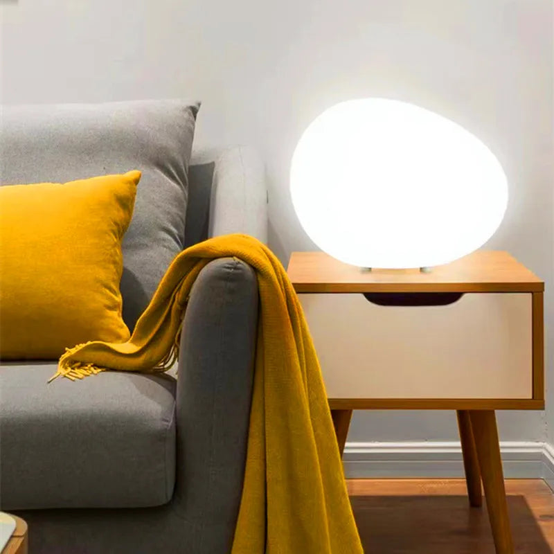 Cobblestone Acrylic Table Lamp E26 E27 3-Color Switch 1.8m Cable US Plug AC 90-260V Night Light