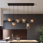 Modern Multi-Head Glass Pendant Chandelier 3 6 8 10 12 Heads 21-114W Dimmable AC 90-265V