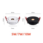 Narrow Beam Dimmable LED Recessed Downlight 3 8 15 Degree 5W 7W 10W CRI 90+ 85-265V