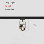 Industrial LED Track Light Set 3-4 Lights Brushed Nickel Aluminum AC 110-240V 5-Year Warranty