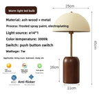 Vintage French Style Table Lamp E14 Iron ABS Shade Button Switch AC 90-260V Study Bedroom