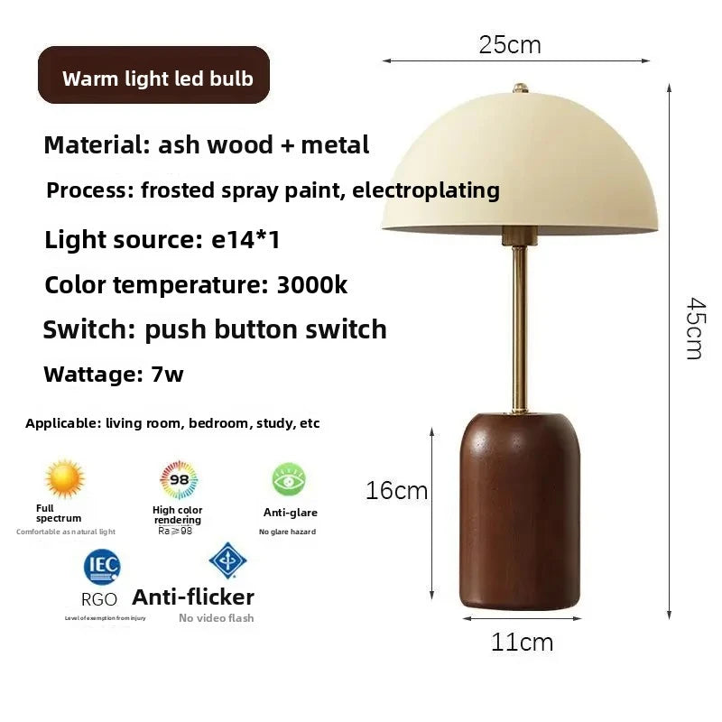 Vintage French Style Table Lamp E14 Iron ABS Shade Button Switch AC 90-260V Study Bedroom
