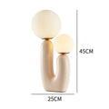 Nordic Double-Head G9 LED Table Lamp Resin Frosted Glass Knob Switch AC 90-260V Bedroom