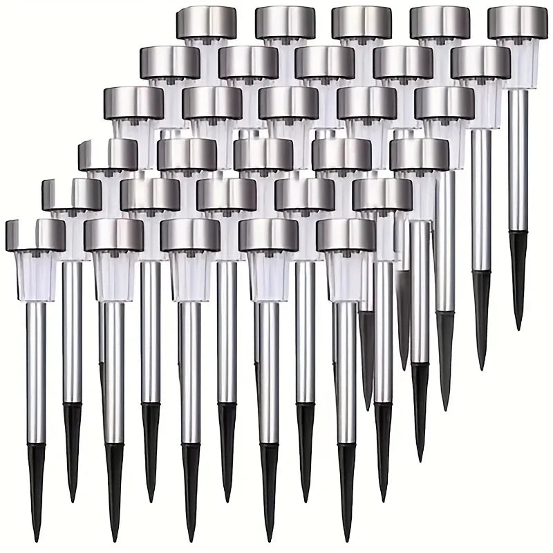 Solar LED Garden Stake Path Light IP65 Waterproof Dusk-to-Dawn Auto Lawn Lamp