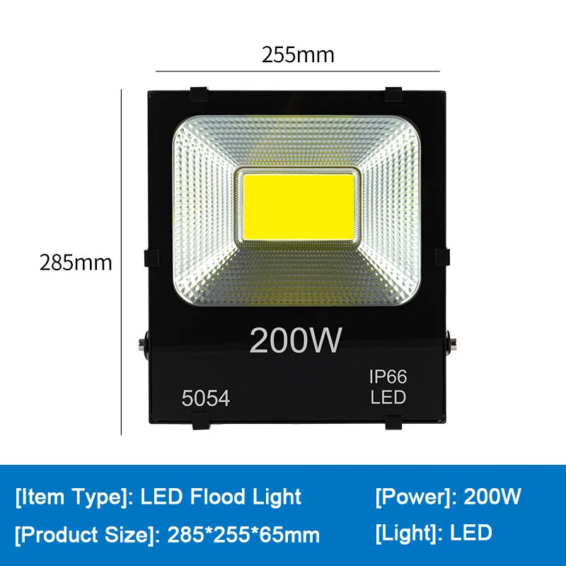 LED Flood Light 10W 20W 30W 50W 70W 100W 200W IP66 180° Cool White AC 110-240V Aluminum