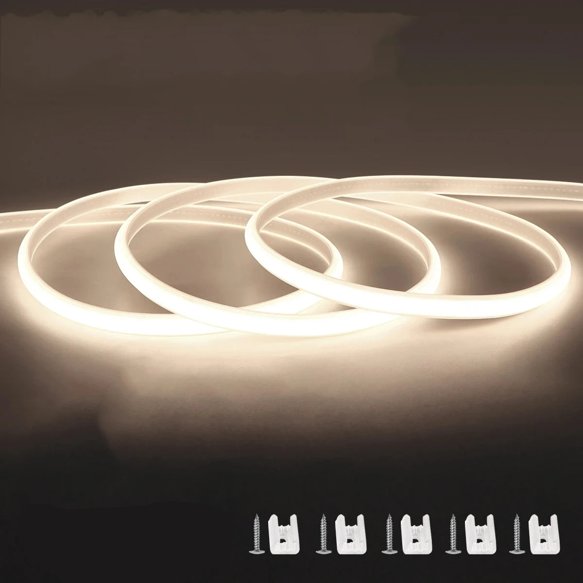 COB LED Strip Light 288 LEDs/m IP67 AC 110V (US) 220V (EU) Warm Neutral Cool White With Switch