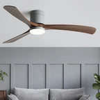 DC Motor Ceiling Fan with Light 38 46 56 Inch 3 Blade Remote Control AC 110-220V