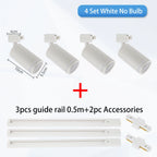 GU10 LED Track Spotlight Surface-Mounted Ceiling Lamp AC 90-260V 10-15m² Kitchen Dining