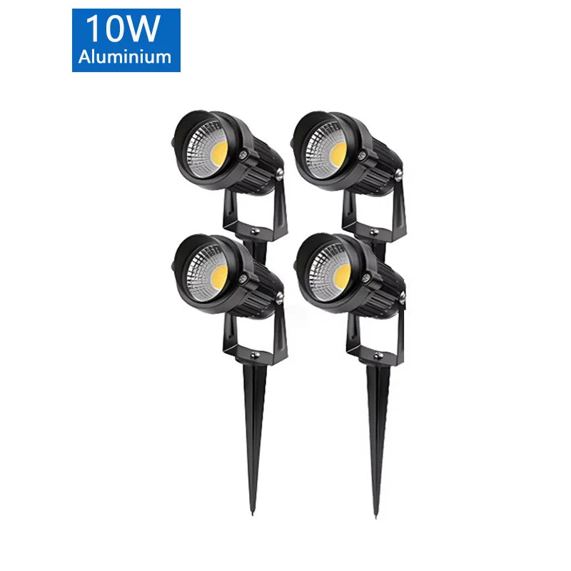 LED Garden Lawn Spike Light 5W 10W 15W 20W IP65 90-120lm/W AC 85-265V DC 12-24V Warm Cool RGB