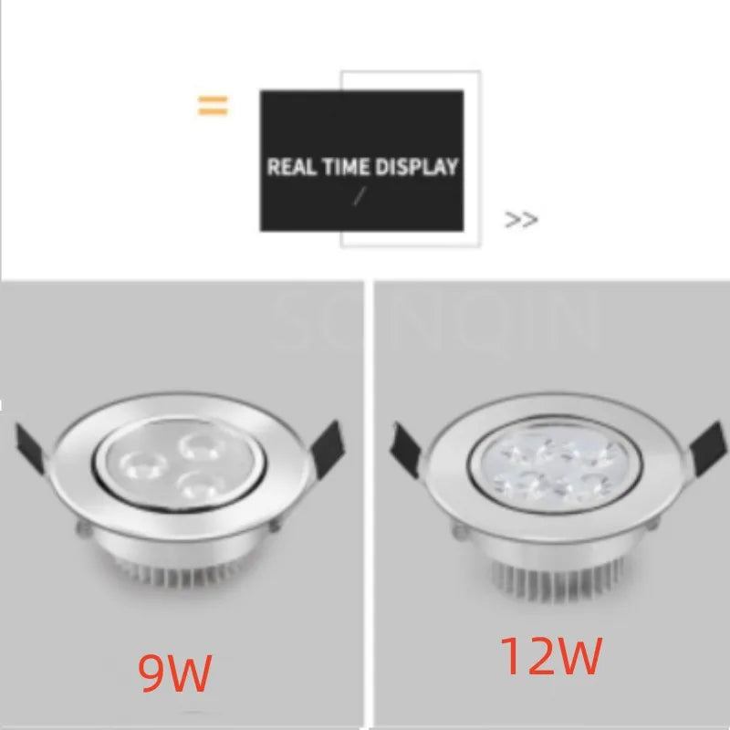 LED Recessed Downlight 6W 9W 12W 15W 21W Epistar 45 Degree Dimmable Aluminum IP20 AC 85-265V Warm White Natural White Cool White Silver