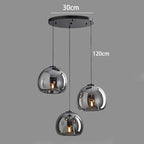 Modern Glass Ironware LED Pendant Chandelier 1 3 5 Heads 9-45W 3-Mode AC 90-240V